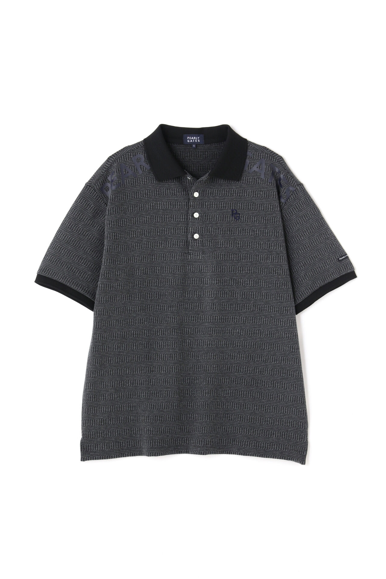 Chidori Bear Jacquard Border Short Sleeve Polo Shirt <Relax Series