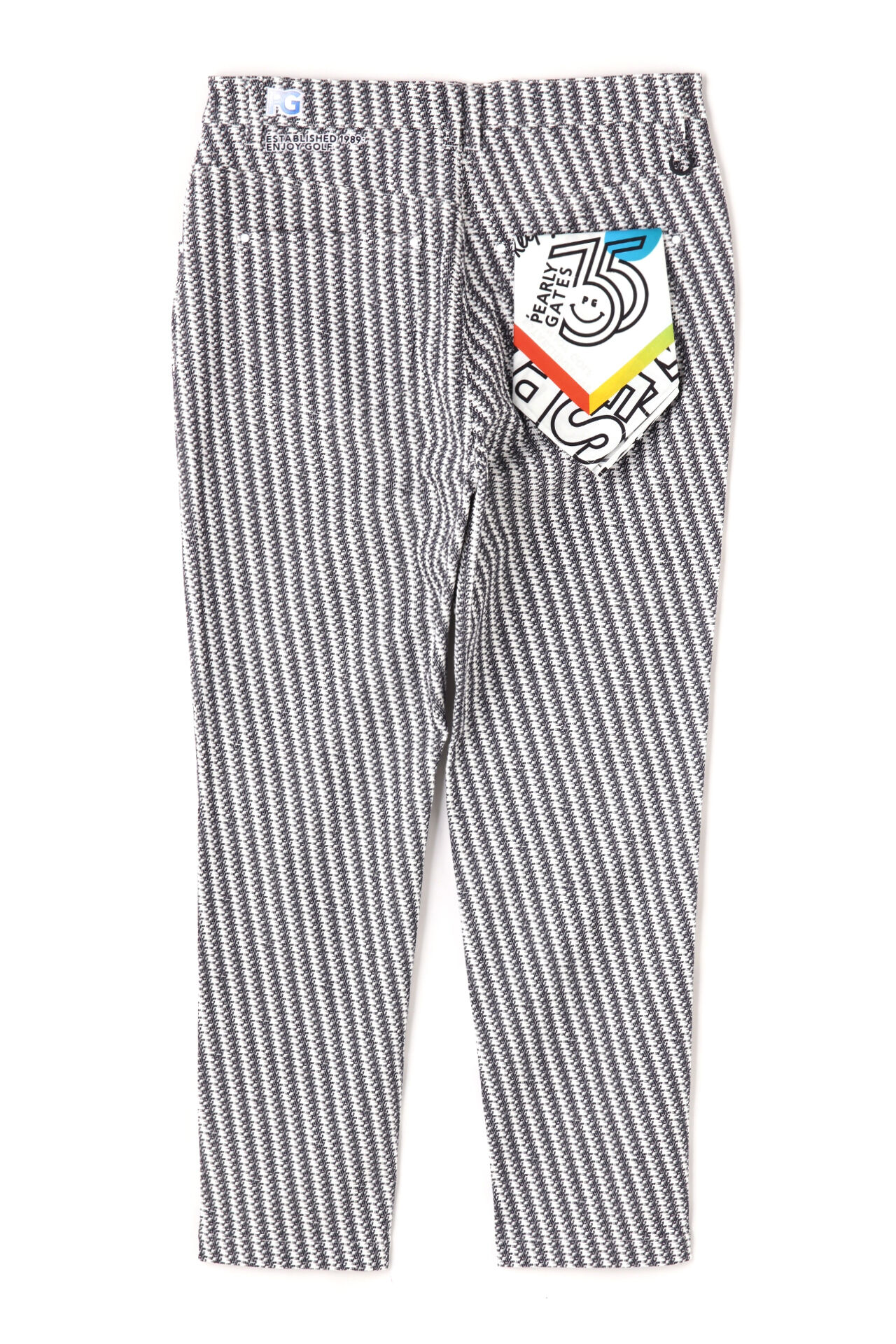 35th Polyester Cotton Luanchin Calze Stretch Pants <PG35th> <Relax Series> <Komon Pattern Series> image number 1