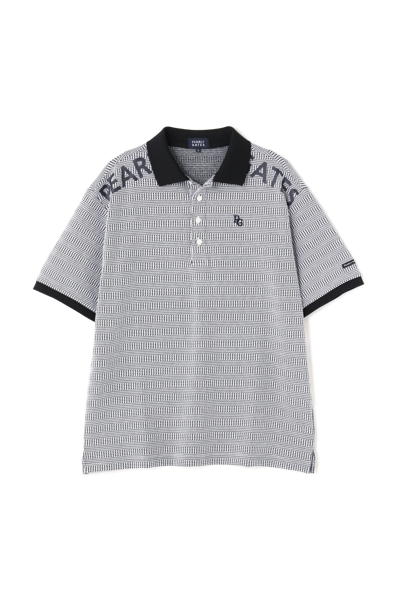 Chidori Bear Jacquard Border Short Sleeve Polo Shirt <Relax Series> image number 0