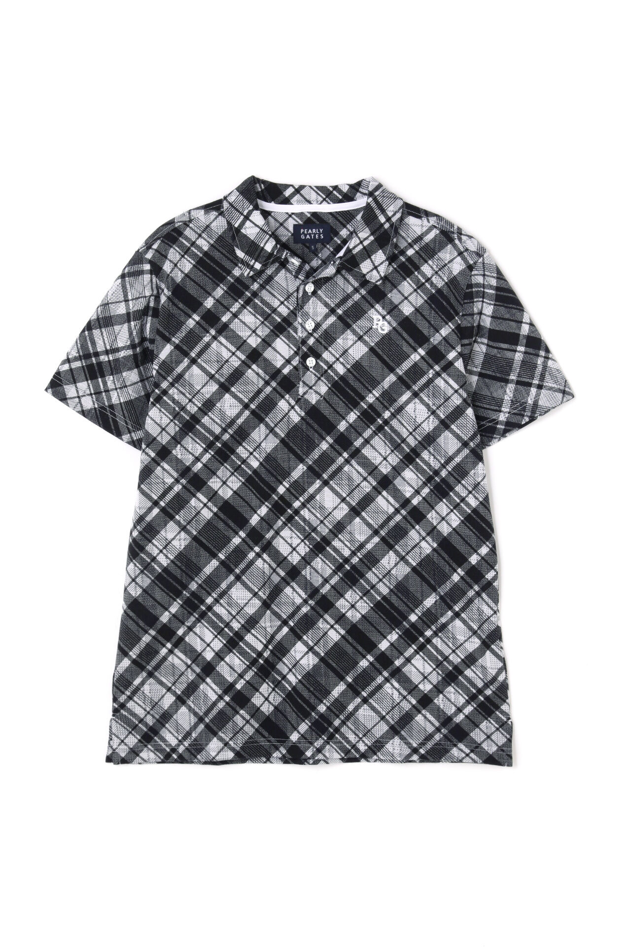 Hybrid Bias Check Print Short Sleeve Polo Shirt image number 0