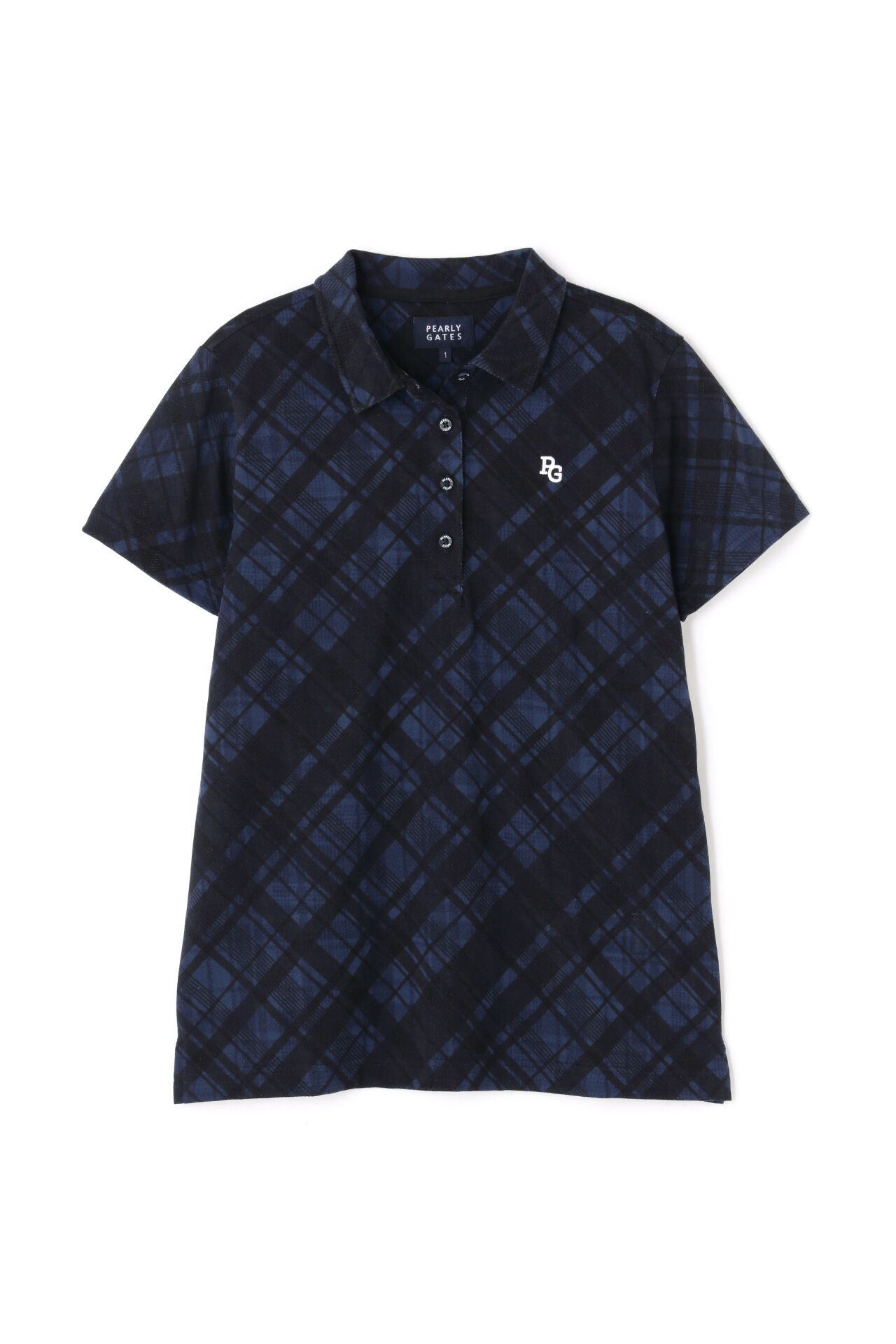 Hybrid Bias Check Print Short Sleeve Polo Shirt image number 0